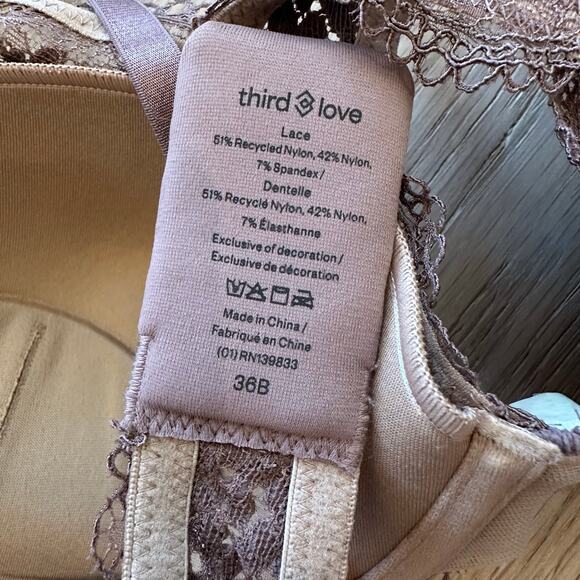 ThirdLove Lace Contour Plunge Bra Twilight 36B NWT - Picture 3 of 4